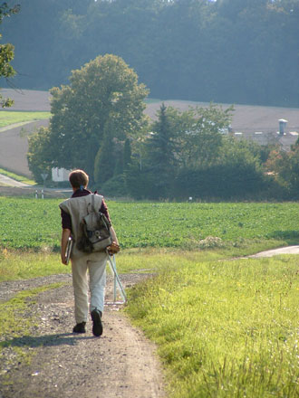 Landschaftsmalen auf dem Heimweg